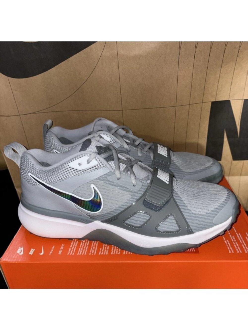 NEW Nike Air Zoom Diamond Elite Turf Baseball Gray FN4250 001